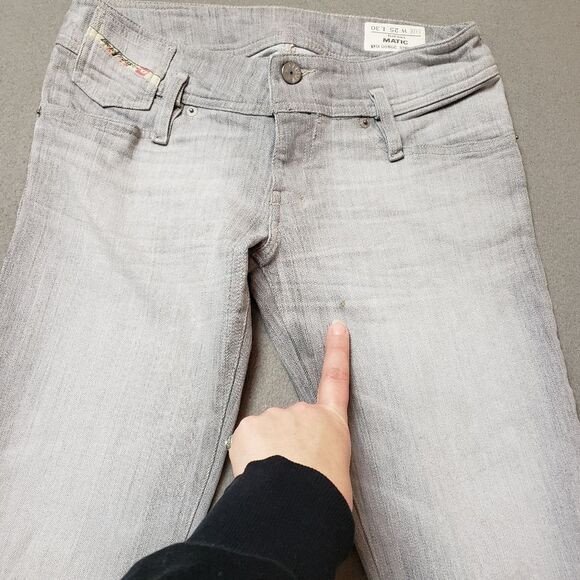 Diesel Industry -  Matic Jeans - Size 25 stretch metallic silver designs - Picture 6 of 16